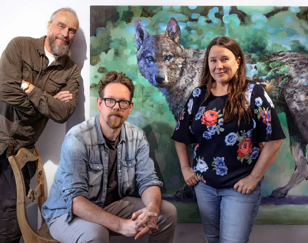 Juha Suonpää, Samuli Heimonen ja Minna Pyykkö. Kuva: Taneli Eskola